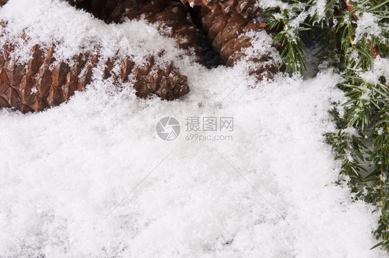 自然雪景背景图片