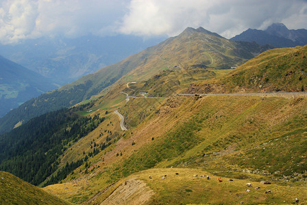 Jaufenpass山景图片