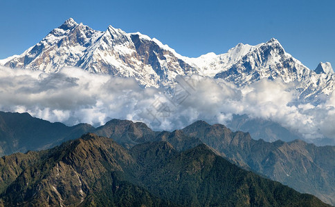 从Jaljala山口看安纳普尔纳山峰尼泊图片