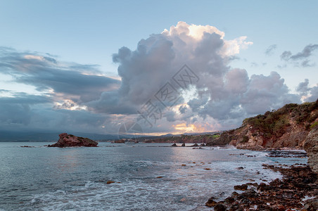 海上日落海景图片