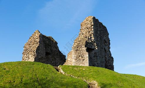 克赖斯特彻奇城堡摧毁了诺曼原产的英国多赛特图片