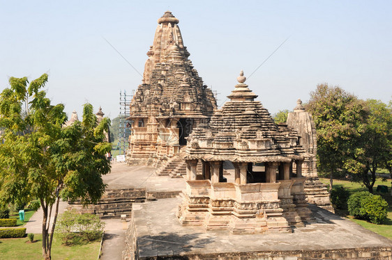 印度Khajuraho寺Unes图片