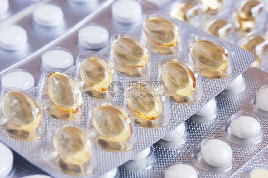 泡罩包装中的药丸特写高清图片下载-正版图片507189193-摄图网