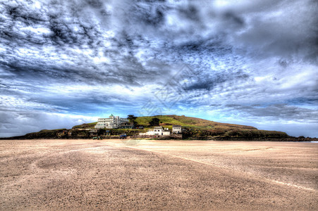 BurghIslandSouthDevonEnglandUK在BigburyonSea和Challaborough图片