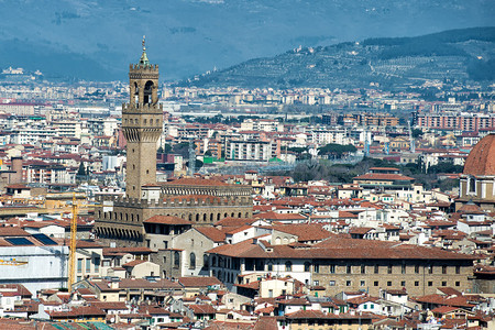 佛罗伦萨圆顶鸟瞰城市景观图片