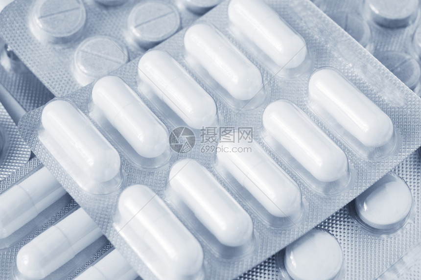 泡罩包装中的药丸特写高清图片下载-正版图片507197204-摄图网