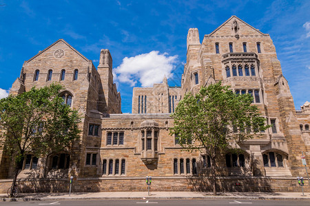 夏季耶鲁大学建筑美国首都背景图片