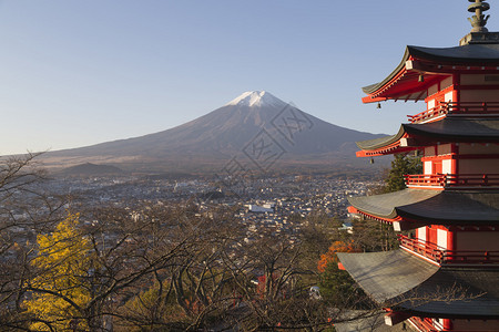 照片来自秋天Fuji山附近地区图片