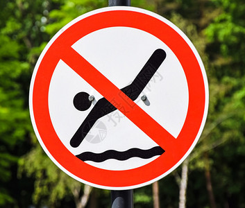 禁止游泳标志背景图片