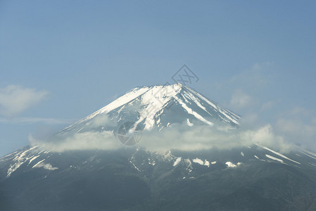 五月从河口湖看富士山日本图片