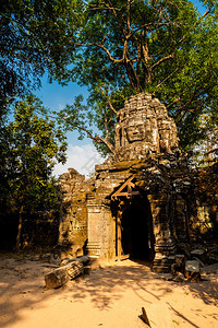Angkor考古公园古老的佛教寺庙建筑柬埔寨纪念碑图片