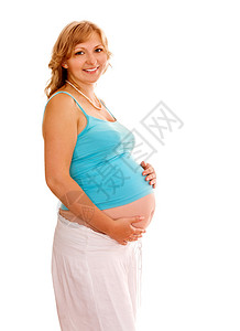 怀着肚子的幸福孕妇图片