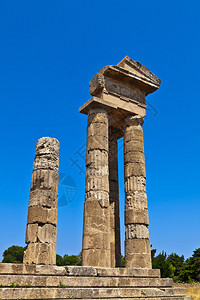 古老的阿波罗神庙遗迹在希图片