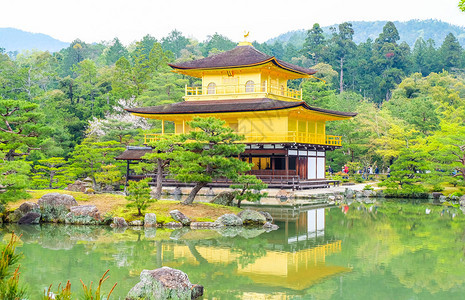 日本京都金阁寺金阁的形象图片