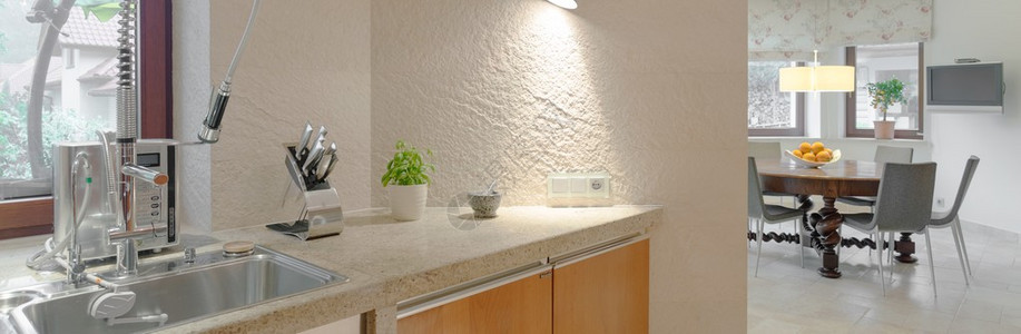 现代实用的厨房水槽图片