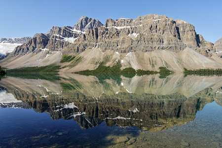 BowLakePanorama在加拿大艾伯塔省班夫公园Icefi图片