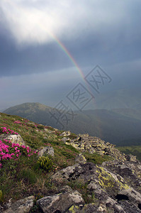 彩虹高山风景喀尔巴阡图片