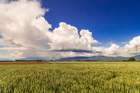 一场风暴正在意大利的田野上空图片