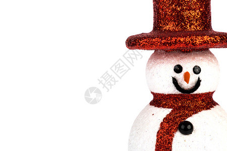 Christmas装饰雪人孤立图片