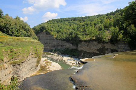 峡谷中的河流景观图片