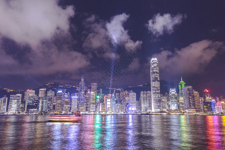 香港的天际线从维多利图片