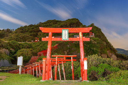 日本山口县的Inari神社签名为MotonosumiIna图片