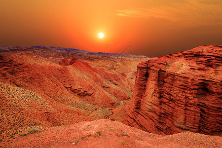 张掖红砂岩景观图片