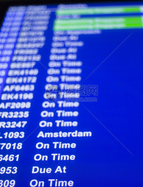 机场起飞抵达者轻型板提供飞行信息准时登图片