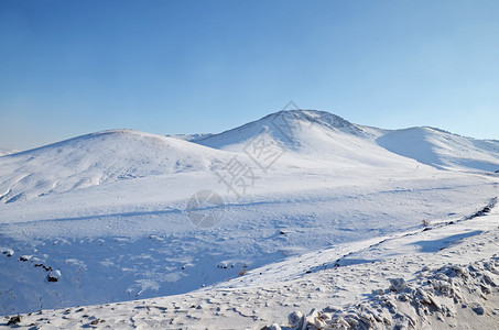 阳光明媚的蒙古寒冬风图片