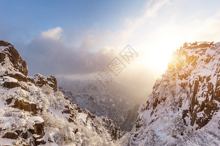 冬季黄山雪景图片