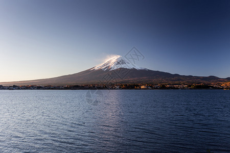 富士山和河口湖风景如画图片