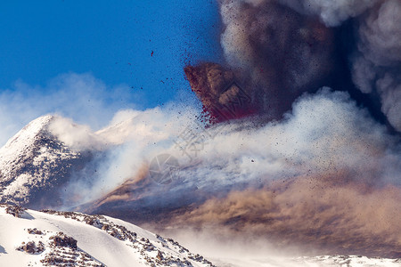 火山埃特纳火山喷发卡塔尼亚图片