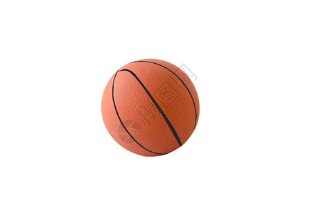 篮球上白色孤立背景图片