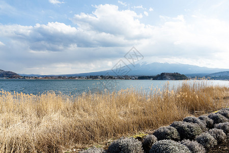 日本美丽的河口湖图片