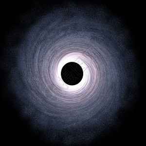 巨大的黑洞在星系中心3d呈现数码插图图片