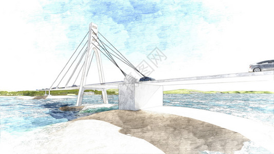 A海上的牵引桥1图片
