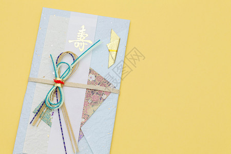 传统的日本货币礼品信封日图片