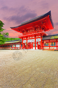 须贺神社下鸭神社棱形主要前台的的天空V背景