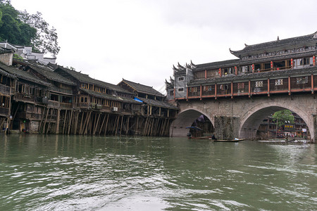 富江古城土头江河风景老城建筑沿图片