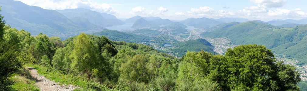 卢加诺地区位于瑞士意大利部分的陆加图片