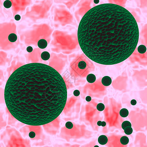 动物血液中亮绿色的危险细菌或图片