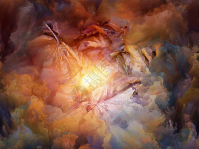 梦幻表面系列适合作为梦想灵和想象力项目背景的彩色分形云和图形元图片