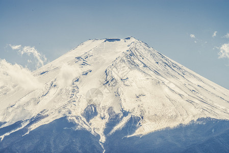 富士山顶和冬季雪图片