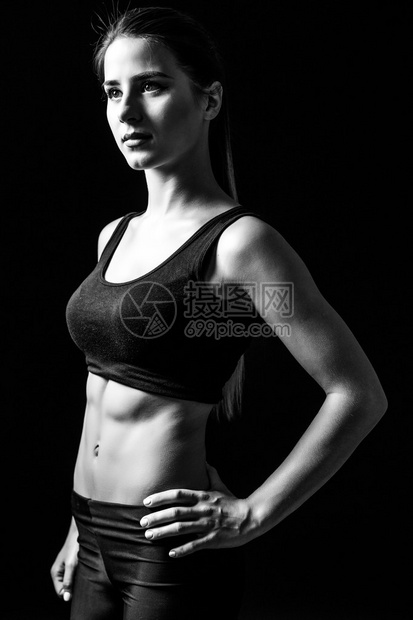 有魅力的健身女受过训练的女身高清图片下载 正版图片 摄图网