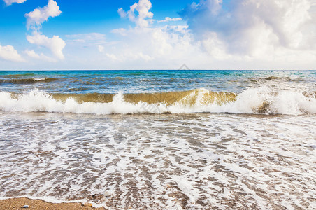 海边的波浪图片