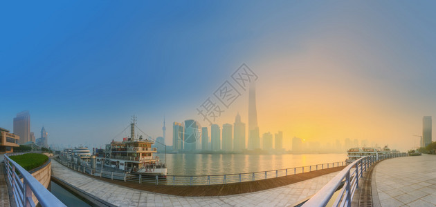 美丽的上海城景之夜上海黄浦河市风光照图片