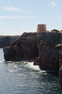 鸟瞰该岛东部海角PuntaPrima的悬崖图片
