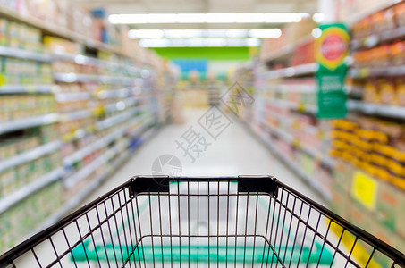 超市的购物车背景模图片