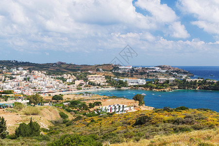 希腊克里特岛海岸全景图片