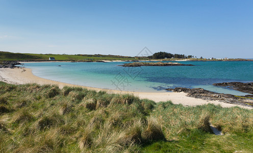 白沙滩Arisaig以北Portnaluchaig苏格兰苏克格兰高图片